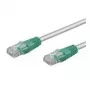 Wentronic Goobay CAT 6 crossover patch kábel, U/UTP, sivá, zelená, sivo-zelená, 2 m - CCA medená zmes (68474)