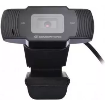 Conceptronic AMDIS 720P HD webkamera s mikrofónom, 1280 x 720 pixelov, 30 fps, 1280x720@30fps, 1920x1080@30fps, 5 V, USB 2.0, čierna