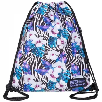 Vak na topánky CoolPack Solo Flower Zebra