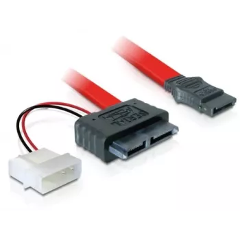 Delock SATA Slimline ALL-in-One kábel - SATA kábel - Slimline SATA, 4-pinový interný napájací konektor (5 V)