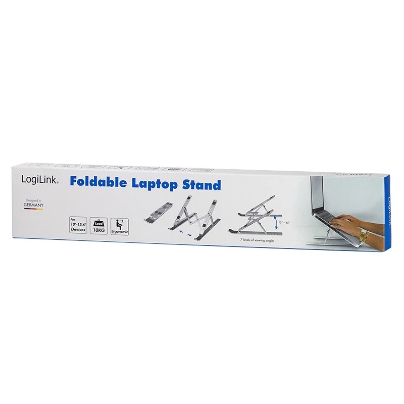 Stojan na laptop LogiLink AA0134 strieborný 40,6 cm (16 palcov)