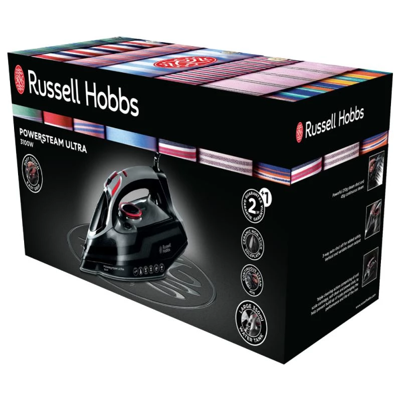 Russell Hobbs 20630-56 žehlička suchá a parná keramická podrážka 3100 W čierna, sivá