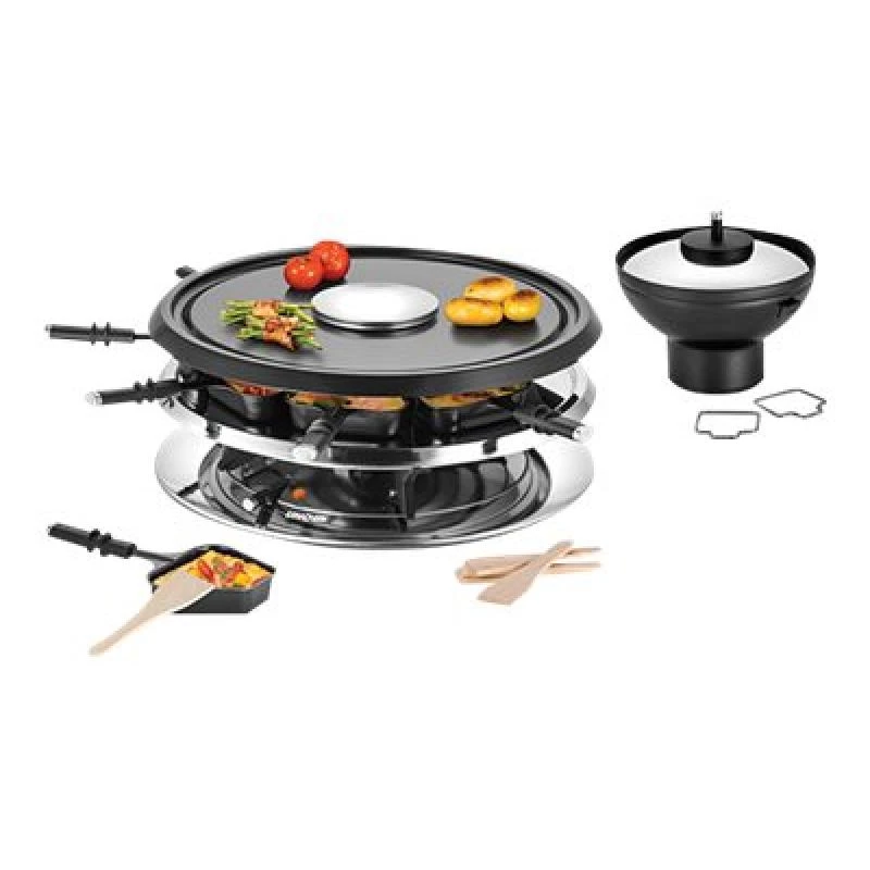 Unold 48726 raclette gril pre 8 osôb 1300 W čierna, nerez