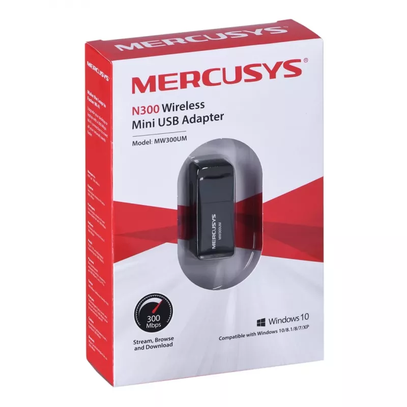 Mercusys N300 bezdrôtový mini USB adaptér