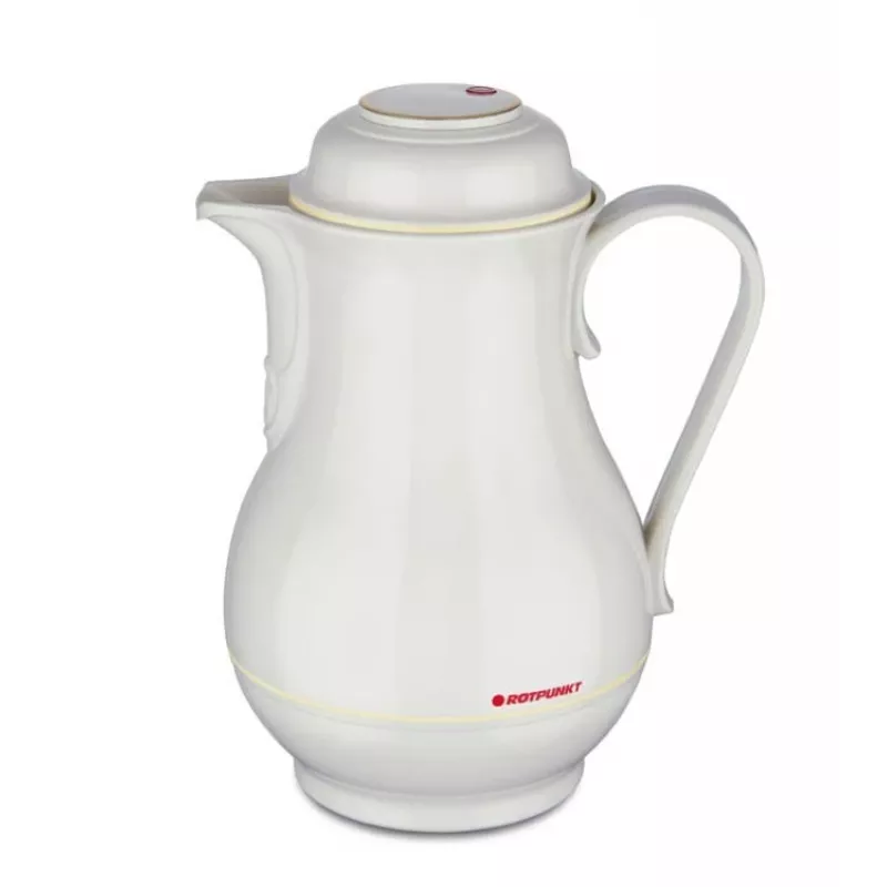 Termoska ROTPUNKT 1,2 l, slonovina — 24 h teplo / 36 h chlad, rukoväť, 199×255 mm