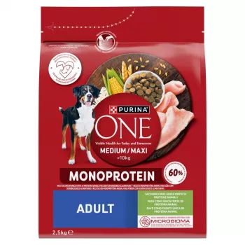 Krmivo pre psov Purina Nestle PURINA ONE MED/MAX Adult Monoprotein morčacie 2,5 kg