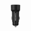 Auto nabíjačka CANYON OnDrive 30 PD 30W USB-C čierna – USB-C napájací zdroj do vozidla, 30W PD