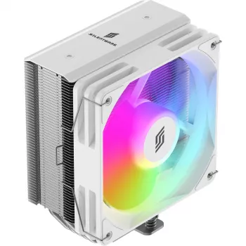 CPU chladič Silentware Bora RGB biely s 120 mm PWM-ARGB ventilátorom, 215 W TDP, kompatibilný s AM5 a LGA1851