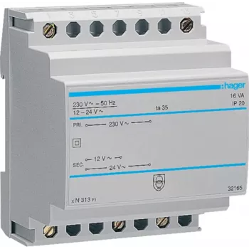 Bezpečnostný transformátor 12V/1.33Ao.24V/0.67A ST313 (ST313)