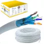 Sieťový kábel Extralink Twisted-Pair CAT6A FTP (F/FTP) V2 Indoor 500M sivý
