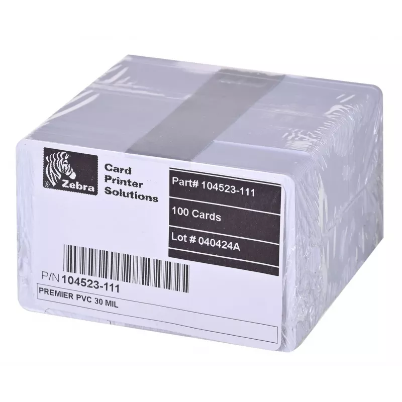 Zebra Premier PVC karty, 30 mil (5 balení x 100)