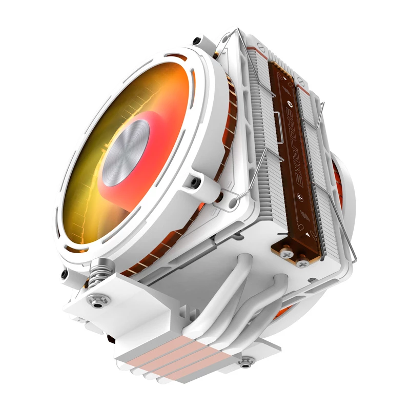 Chladič procesora Darkflash E400 PLUS (biely) — aktívne vzduchové chladenie pre CPU, vežový dizajn, konfigurácia s jedným ventilátorom