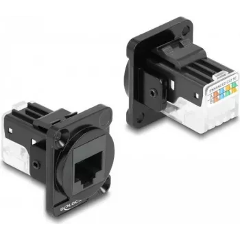 DeLOCK D-Type modul RJ45 Cat.6A samica na LSA samicu čierna 87817