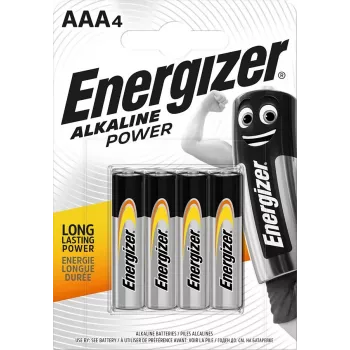 ENERGIZER BATÉRIA ALKALINE POWER AAA LR03 4 KUSY