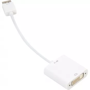 DisplayPort na DVI adaptérový kábel Sharkoon 0,15 m biely — DisplayPort 1.2 na DVI