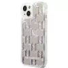 Karl Lagerfeld KLHCP14MLMNMS iPhone 14 Plus 6.7 hardcase strieborná / strieborná Liquid Glitter Monogram