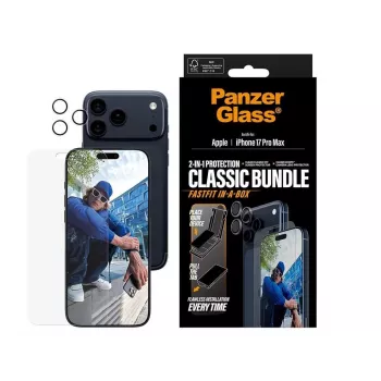Ochranná sada na displej a kameru PanzerGlass pre Apple iPhone 17 Pro Max — transparentná 2-in-1
