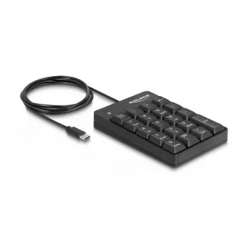 Numerická klávesnica DeLOCK 12108 USB čierna 19 klávesov 1,6 m kábel