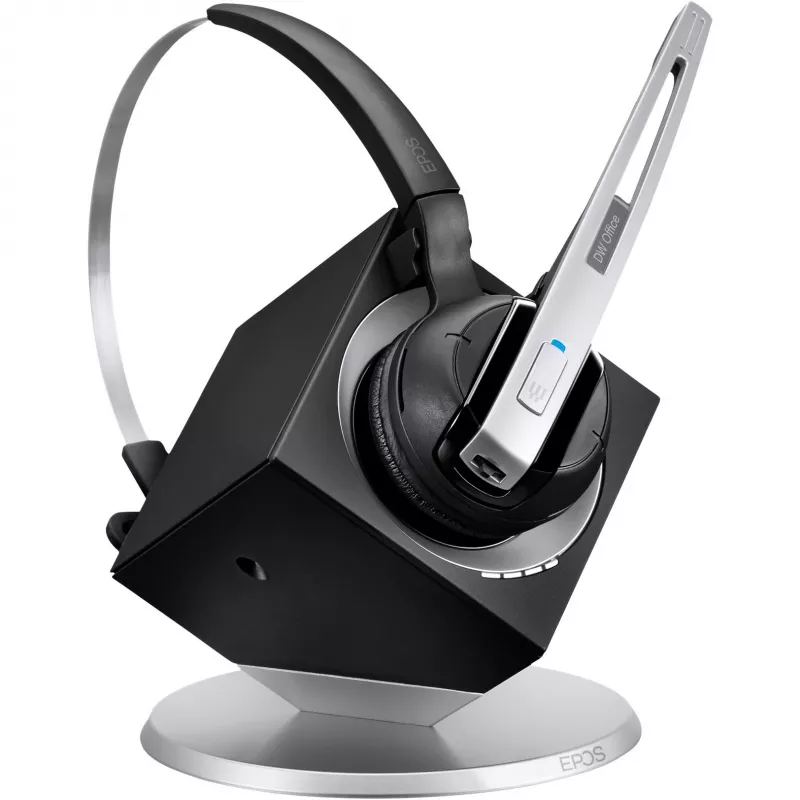 EPOS IMPACT DW Office ML - EU headset bezdrôtový in-ear, hlavový most, nákrčník kancelária/call centrum nabíjacia stanica čierna, strieborná