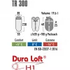 High Peak spací vak TR 300 (tmavý červený/sivý)
