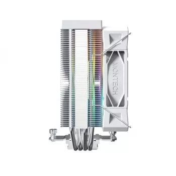 Vzduchový chladič Montech NX400 ARGB 120 mm biely — 270 W TDP, FDB, 156×74×120 mm