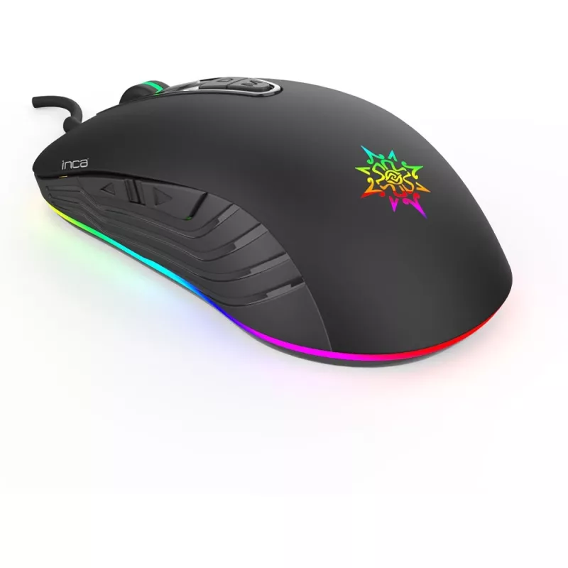 INCA herná myš IMG-348 3200 DPI. RGB. 7 tlačidiel. USB. SW maloobchod