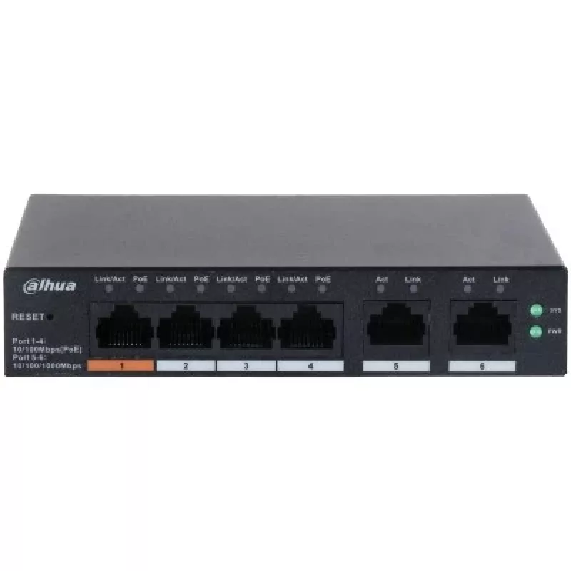 Dahua Technology DH-CS4006-4ET-60 sieťový switch Managed L2 Gigabit Ethernet (10/100/1000) Power over Ethernet (PoE) čierny