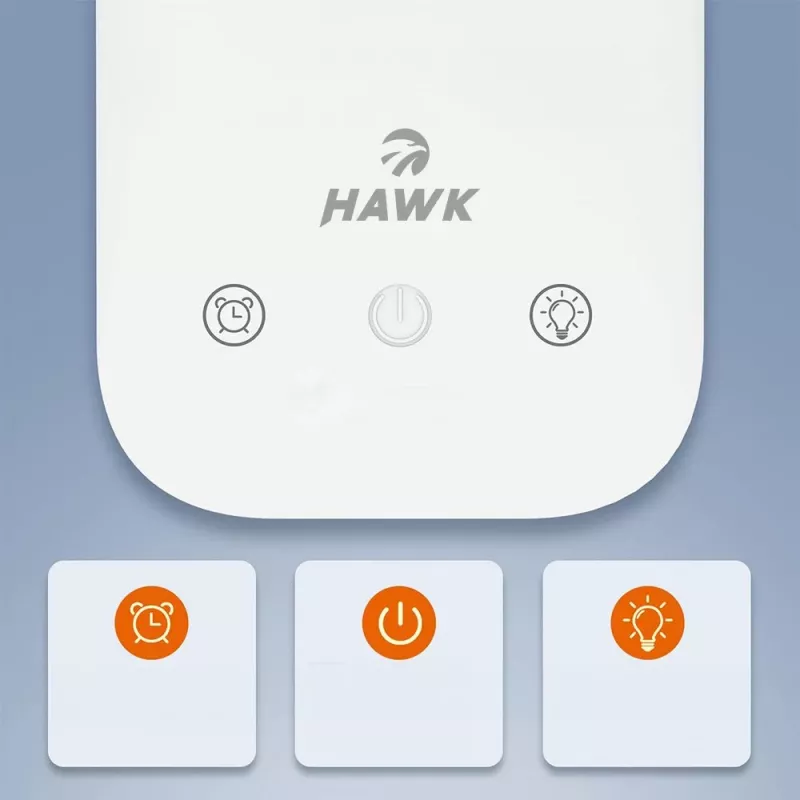 Stolná lampa Hawk HW-LAMP01 biela LED nastaviteľný jas, nastaviteľné rameno