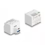DeLOCK Keystone modul USB Type-A USB Type-C PD 20W biela
