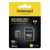 Intenso Performance - pamäťová karta (microSDXC s SD adaptérom) - 64GB - UHS-I U1 / Class10 - microSDXC UHS-I (3424490)