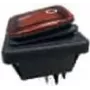 BACHMANN 924.178 kolískový vypínač čierny/červený séria 3627, osvetlený, 2p. (924178)
