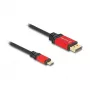 DeLOCK USB-C na DisplayPort kábel 8K 30Hz HDR 1m červený