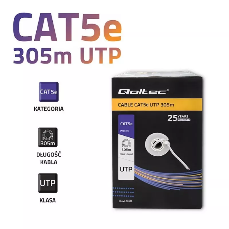 Patch kábel UTP CAT5E, 305m