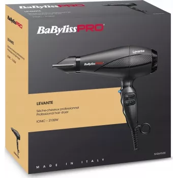 Sušič vlasov BaByliss PRO Levante 2100 W, AC motor, iontový, 2 teploty/2 stupne, čierna