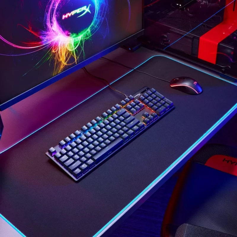 HyperX Alloy Origins PBT HX Red - mechanická herná klávesnica
