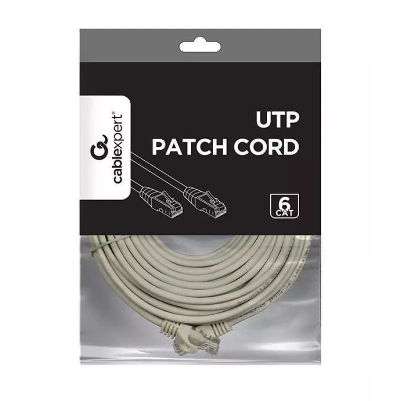 Sieťový kábel Gembird PP6U-30M Cat6 U/UTP 30 m RJ-45 sivý