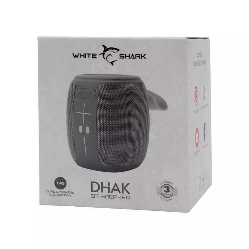 Prenosný reproduktor White Shark GBT-888 Dhak sivý