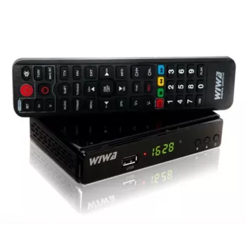 Set-top tuner WIWA 2_275294 H.265 DVB-T/DVB-T2 HD, 1 tuner, 470–860 MHz, HDMI 1.3, USB 2.0, SCART, čierny