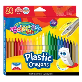 Colorino Kids vymazateľné plastové farby 24 farieb
