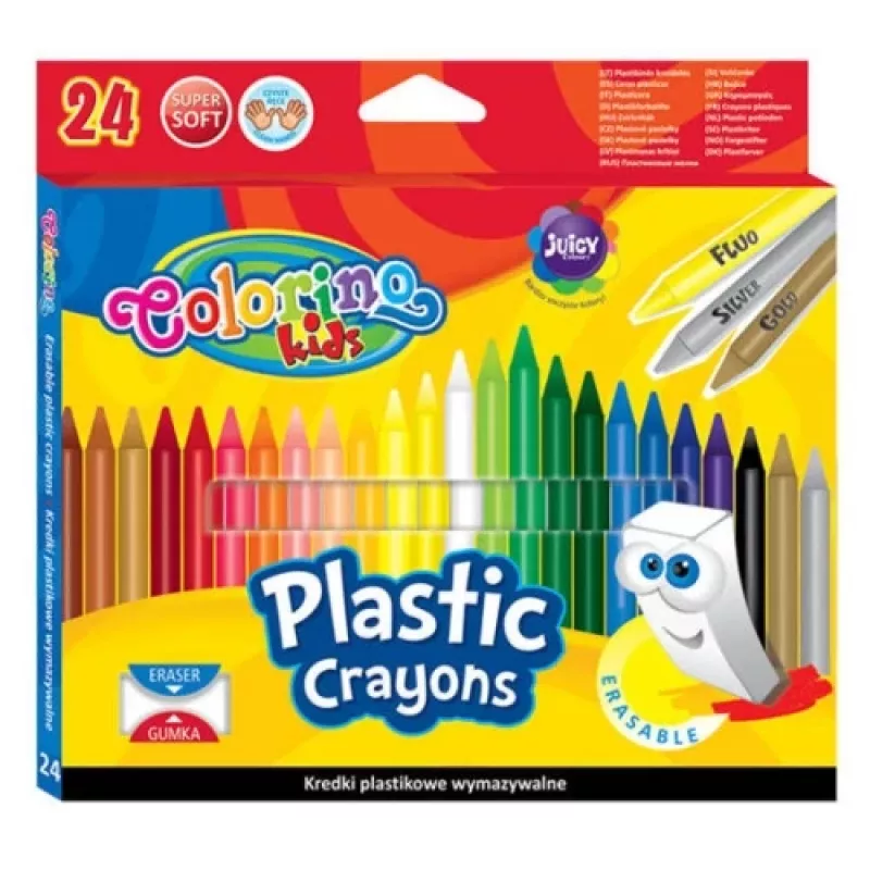 Colorino Kids vymazateľné plastové farby 24 farieb