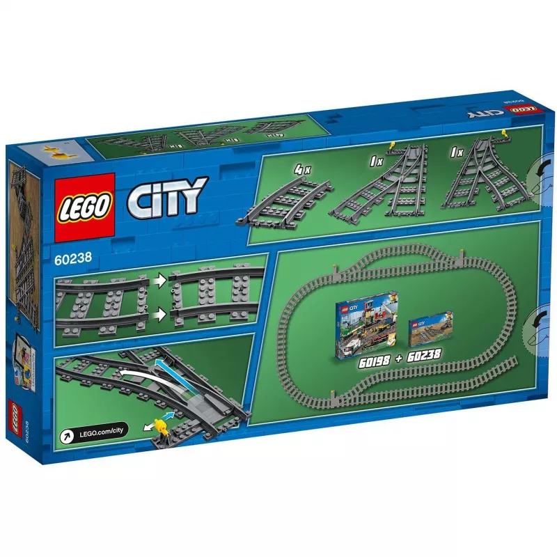 Stavebnica LEGO City 60238 – výhybka a príslušenstvo pre stavebnice