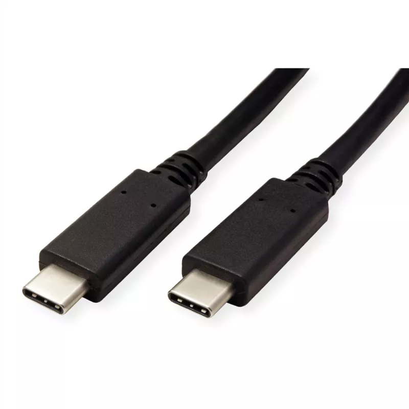 ROLINE USB3.2Gen2 kábel PD 20V5A Type-C-C ST/ST 0,5 m - kábel - Digital/Dáta - 0,5 m (11.99.9057)