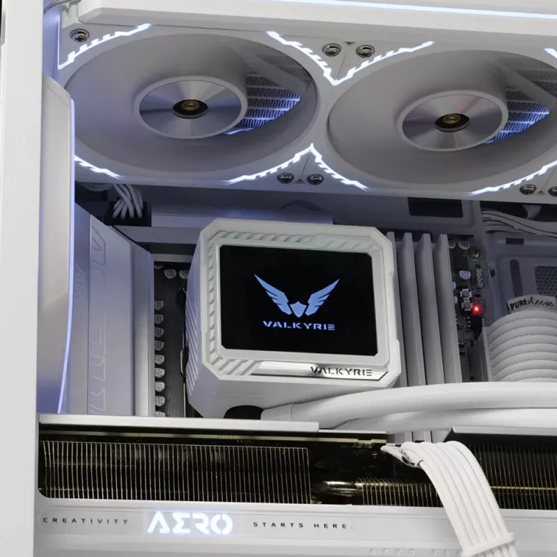 Kvapalinový CPU chladič Valkyrie VK-AIOV240W 240-mm radiátor s LCD
