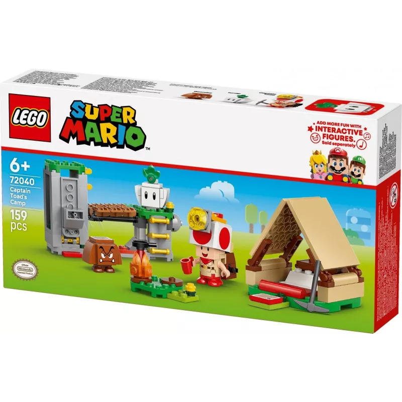 Konštrukčná hračka LEGO Captain Toads Camp sada 72040 s interaktívnymi funkciami Super Mario