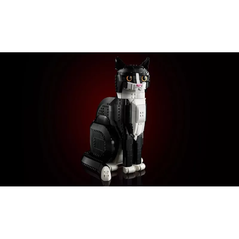 LEGO sada Ideas 21349 Tuxedo Cat stavebnica — zberateľský model z kociek, vystavovací kus