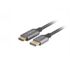 Kábel DisplayPort(M)-HDMI(M) 1 m 4K čierny a strieborný