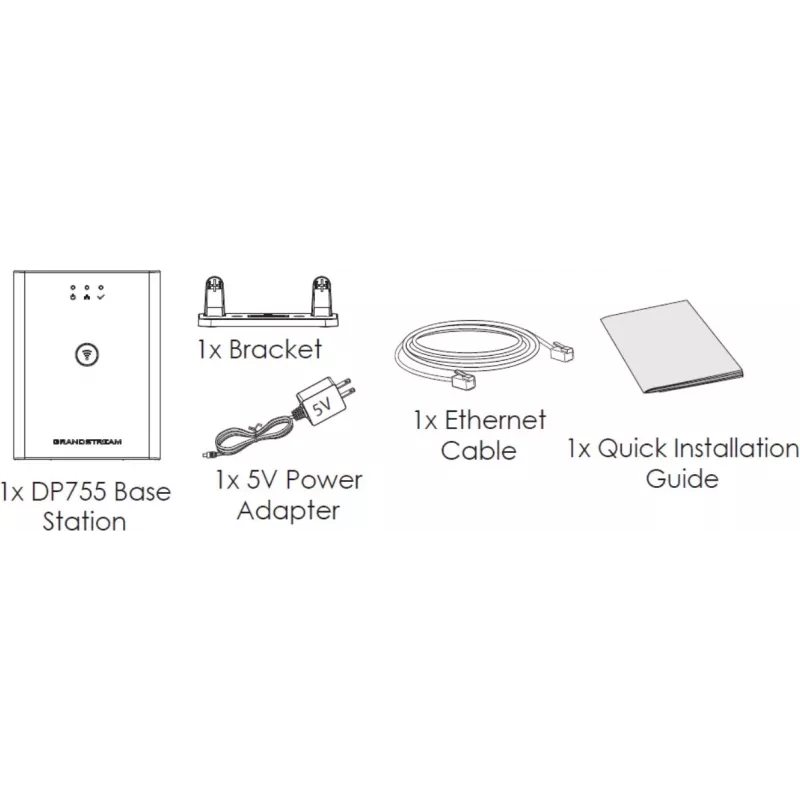 DECT základňová stanica Grandstream DP755 čierna