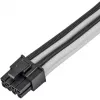 Predlžovací napájací kábel SILVERSTONE PP07E 8‑pin PCIe 30 cm (čierna/biela)