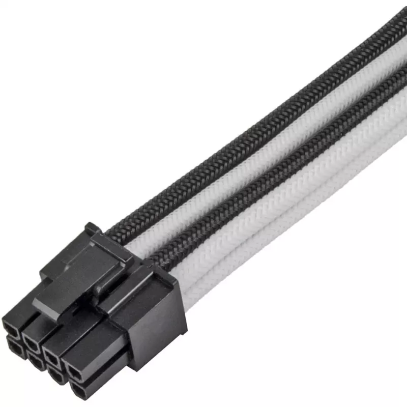 Predlžovací napájací kábel SILVERSTONE PP07E 8‑pin PCIe 30 cm (čierna/biela)