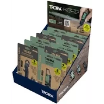 TROIKA Mini Tool Display CD156 — sada s 12 mini multifunkčnými nástrojmi